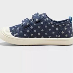 Cat & Jack Navy and White Polka Dot Sneakers Size 10 Or 11